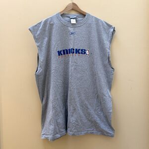 Vintage 00's REEBOK New York Knicks Basketball Graphic Sleeveless Shirt 3XL